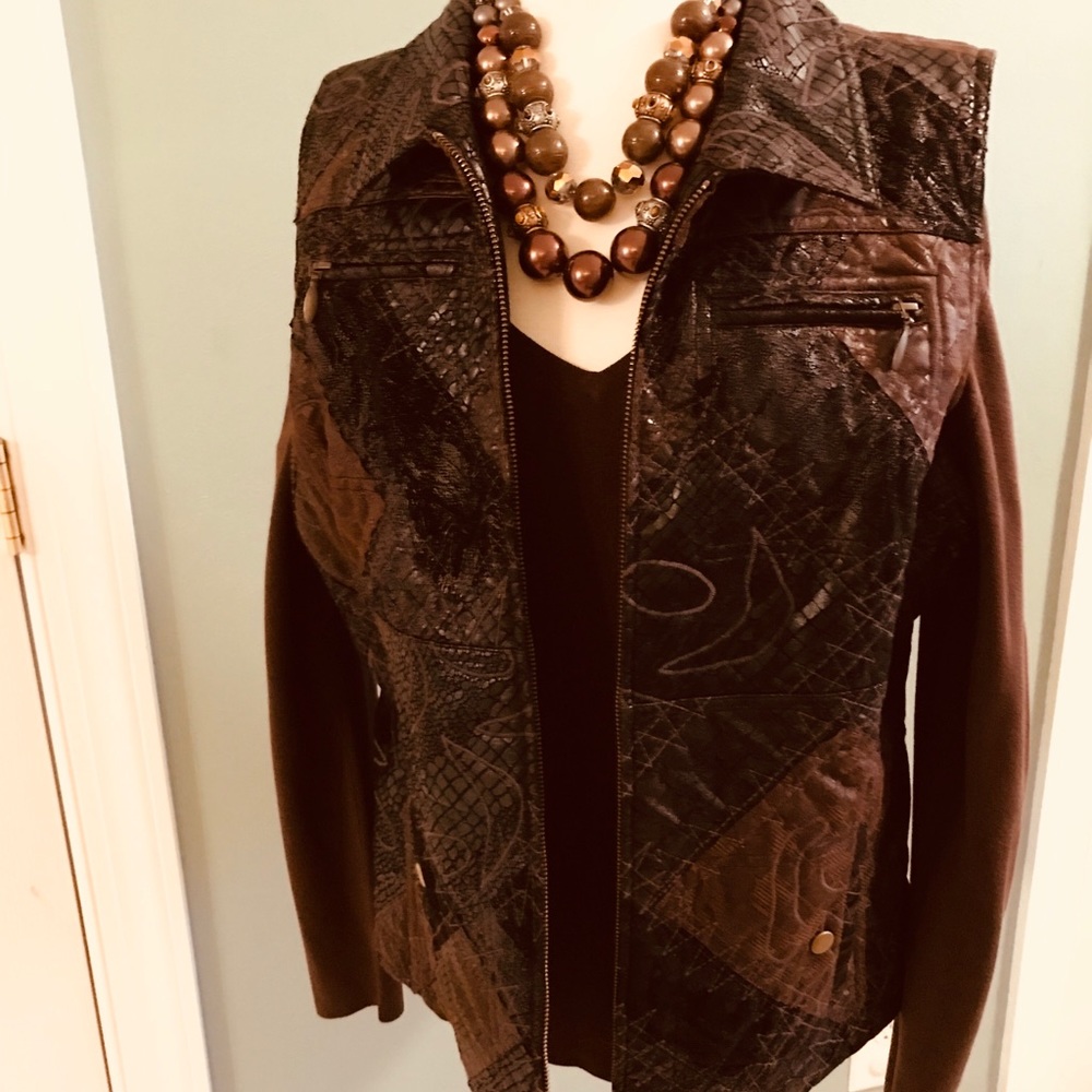 CHICO’S LEATHER VEST